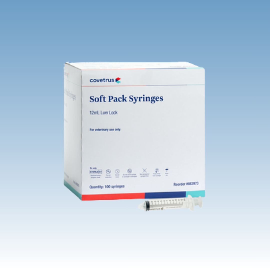 Syringe Covetrus Soft Pack 12cc Luer Lock