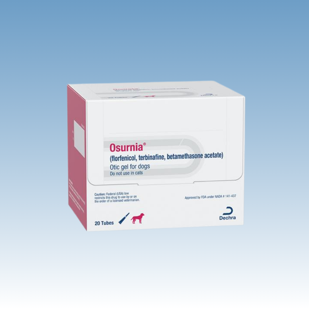 Osurnia (Florfenicol 10mg/Terbinafine 10mg/Betamethasone Acetate 1mg/mL)